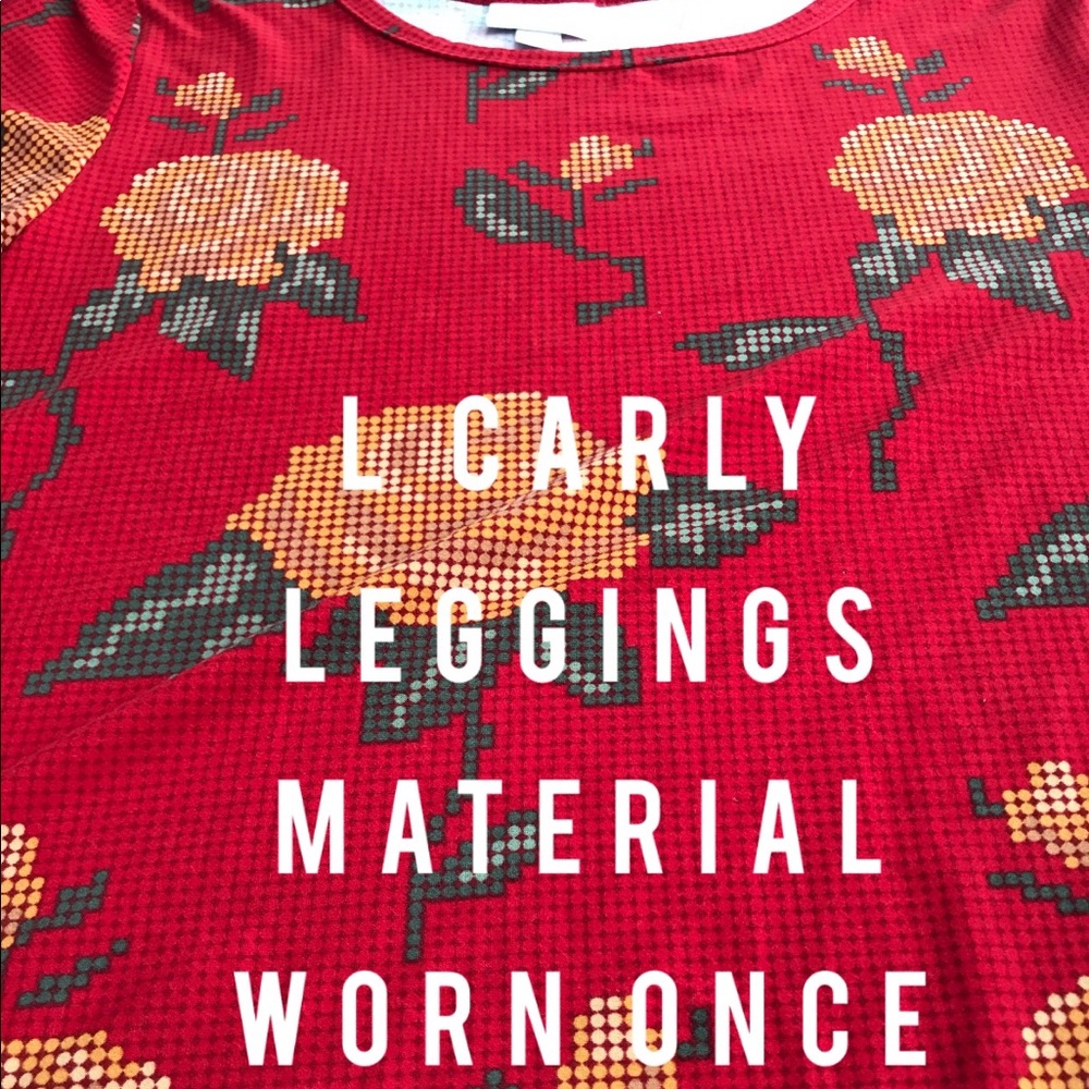 Large lularoe red floral Carly